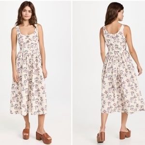 Ciao Lucia Coretta Floreale Floral Bustier Midi Dress